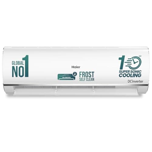 Haier 1.5 Ton 5 Star Triple Inverter Split AC (Copper, 7 in 1 Convertible, Anti Bacterial Filter, Cools at 60C Temp, 20 Mtrs Air Throw - HSU18K-PYSS5B...