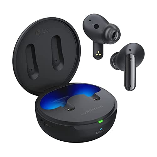 LG TONEFree FP6, Active Noise Cancelling Earbuds, 22 Hrs Battery, UV Nano Case, 3D Sound Bluetooth Headset (Black, True Wireless)
