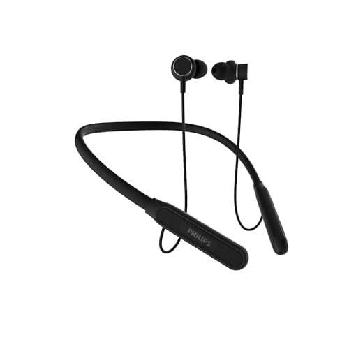 PHILIPS TAN1150BK/94 Wireless Neckband with 55 Hr Playtime, Fast Charging, 13mm Deep Bass Drivers, AI ENC Mic, Multipoint Connectivity, Bluetooth v5.3...