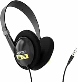 UBON Wired Headphone with Mic, GHP-250 Hyper Series, On Ear Wired Headset with High Bass, HD Sound, 30mm Dynamic Driver, Compatible with Smartphones, Laptops & Tablets (Black)