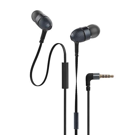 Dxebec Original for Boat Bass Heads 225 Wired Earphones with Built-in Mic and Noise Isolation Feature with Strong Bass and Co