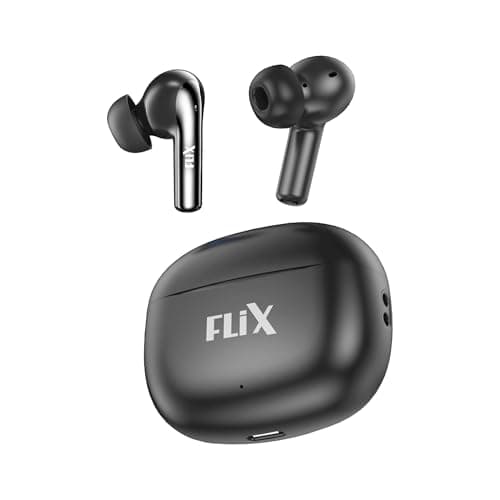 FLiX (Beetel T16 Nitro Buds True Wireless in Ear, Bluetooth v5.3(Quick Paring), 10mm Super Bass Drivers, IPX4 Rated, Dual Mic, Touch Controls, 50hrs P...