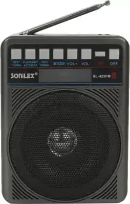 Sonilex SL-526 Speaker Vintage Look with Bluetooth FM Radio (Grey)