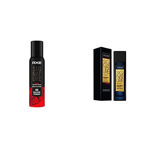 AXE Signature Body Perfume, Intense, 154ml And AXE Signature Gold Dark Vanilla and Oud Wood Perfume, 80ml