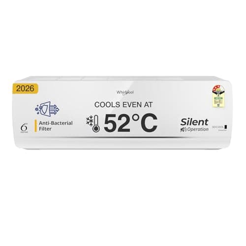 Whirlpool 2 Ton 3 Star, 3D cool Inverter Split AC (3D Cool 20T 3S INV EXP S6M3PP0, Copper, Convertible 4-in-1 Cooling Mode, HD Filter White, 2026 Mode...