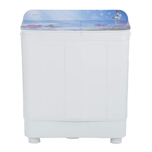 Haier 9.5 Kg Semi-Automatic Top Loading Washing Machine (HTW95-178, Blue Floral)