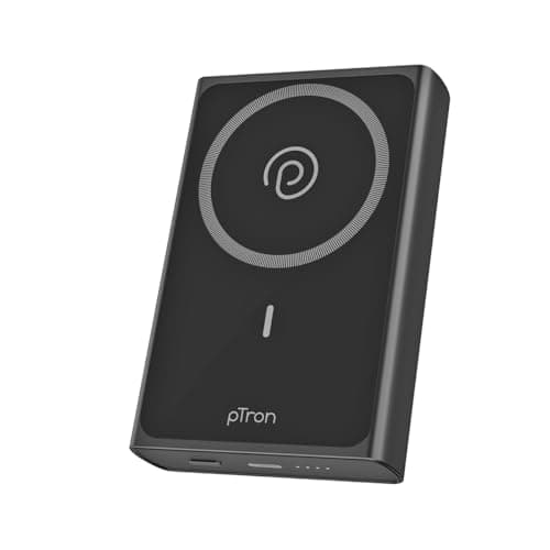 pTron Dynamo Fuel 20000mAh 15W Magnetic Wireless Power Bank w/ 20W Fast Type-C/PD Charging, USB Type-C Input/Output, Compatible with iPhone 12 & Above...