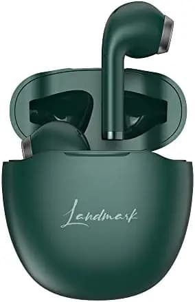 LANDMARK LM BH119 in-Ear True Wireless Earbuds (TWS) with Big Bass Sound, Bluetooth 5.0, 24Hrs Nonstop Music, Touch Controls & Voice Assistance with Built-in Mic (Green)