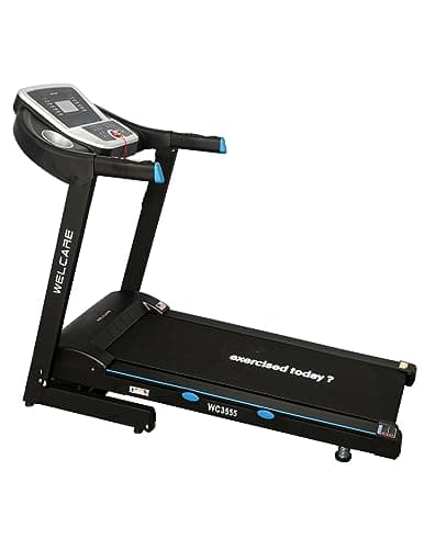 WELCARE WC3555 2HP (4HP Peak) DC Foldable Motorized Treadmill with LCD Display, FITSHOW app, I PAD Holder