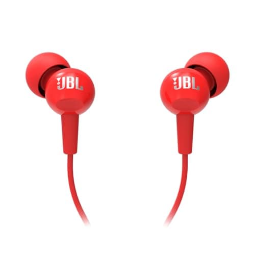 JBL C100SI In-Ear Headphones with Mic (Red)