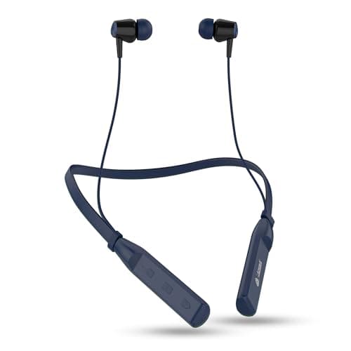 AROMA NB119 Giga Wireless Neckband  Up to 60H Playtime | Dual Pairing | Fast Charging | Heavy Bass (Graphite Blue)