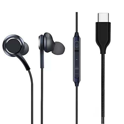 C-TYPE In-Ear Headphones Earphones for Realme 9 5G Speed , Realme9 5G Speed , Realme Nine 5G Speed Metallic C Type Earphones with Mic and Volume Controller, High Bass Headphoens for Mobile, Wired Earphones | Earphone Original Like Wired Stereo Deep Bass Head Hands-free Headset Earbud- Blak/White, JSB 1