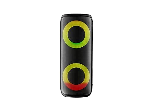 PHILIPS TAS3400BK Portable Bluetooth Speaker with 40W Output, 4000mAh Battery, Stereo Sound, Bluetooth v5.3, IPX5 Sweatproof, RGB Light Modes, Mesh Bu...