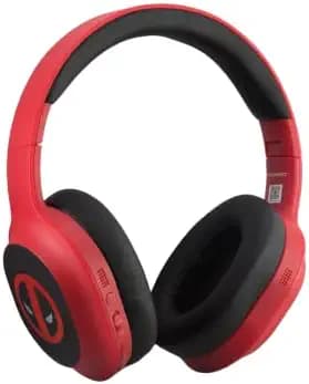 Reconnect Marvel Black Panther Active Noise Cancelation Over Ear Foldable Wireless Headphone, Built in mic, 14hrs Playtime, Bluetooth, Multipairing tech, Super Hero Design (Dead Pool)