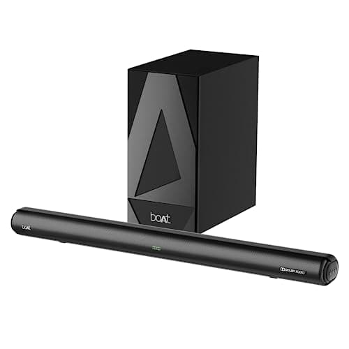 boAt Aavante Bar 1850D Newly Launched with 220W Dolby Audio, Wireless Subwoofer, Multi Compatibility, EQ Modes and Master Remote Control(Premium Black)
