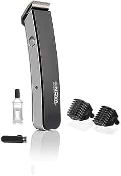 NOVA TRIMMER NHT-1045 Rechargeable Cordless: 30 Minutes Runtime Beard Trimmer for Men (MULTI COLOR)