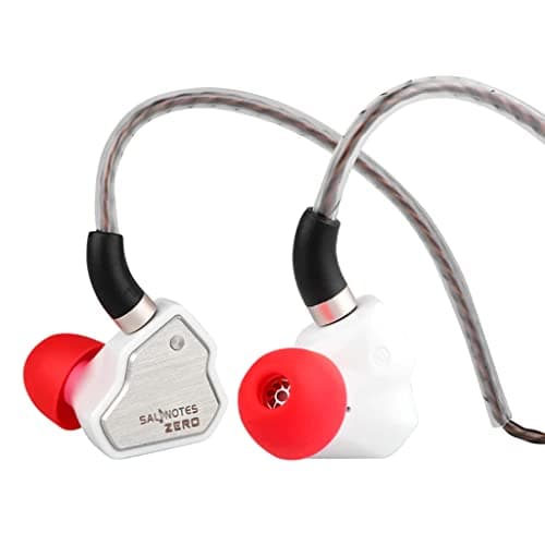 7HZ Salnotes Zero Wired IEM Earphone, 10mm Dynamic Driver | Metal Composite Diaphragm | Noise Isolation | in Ear Monitor Earbuds with Detachable OFC Cable & A Leatherette Case (Blue, 3.5mm with Mic)