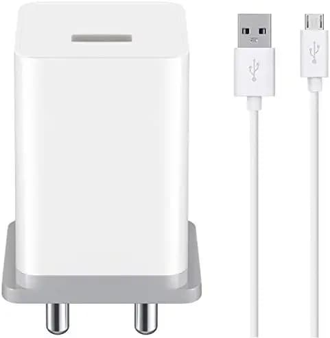 Fast Mobile Charger for Oppo F9 F9 Pro F7 F5 F3 F3 Plus A71 A71K A83 A5 A3s A37F F1s / F3/Plus, F5/Youth, F7, A83, A37f Mobile Charger | Android Smartphone Charger | Hi Speed Travel Charger with 1m Micro USB Cable (2.4 Amp, White)
