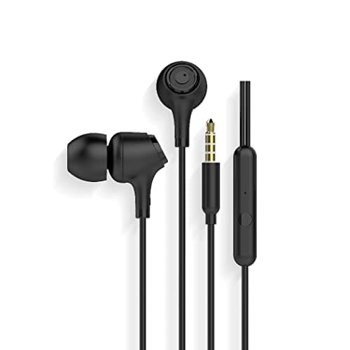 Blaupunkt EM01 BK-50U Pack of 50 Wired Earphone with Mic and Deep Bass HD Sound Mobile Headset with Noise Isolation