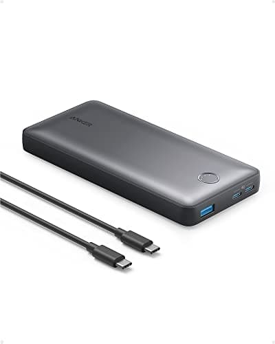Anker 535 Power Bank (PowerCore 20K) with PD 30W Max Output, Power IQ 3.0 Portable Charger, 20,000mAh Battery Pack for iPhone 14/13 Series, iPad Pro, MacBook, Dell, Microsoft Surface, and More