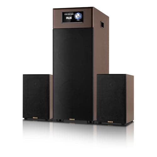 OBAGE X12 HiFi 2.1 Speaker System with Qualcomm aptX HD | Dual 6.5" Subwoofer Drivers & Silk Dome Tweeters | Bluetooth, Optical & AUX | 24-Bit High Fi...