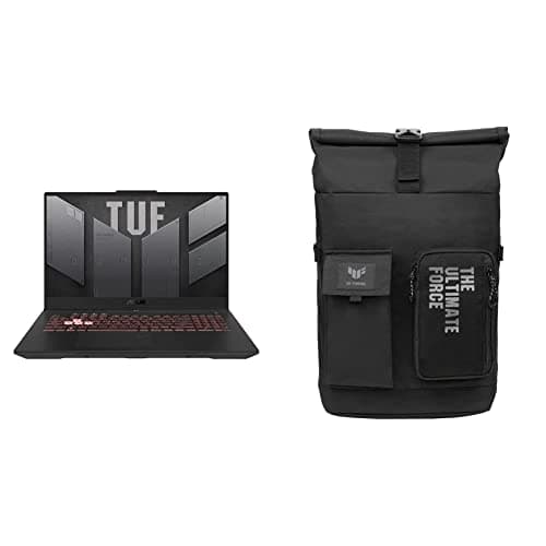 ASUS TUF Gaming F17 (2022), 17.3-inch (43.94 cms) FHD 144Hz, Intel Core i7-12700H 12th Gen, RTX 3060 6GB Graphics, Gaming Laptop, FX707ZM-HX030WS + VP4700 TUF 17" (43.18 cm) Backpack (Black)