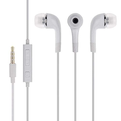 Earphone For Samsung Galaxy A70 Universal Earphones Headphone Handsfree Headset Music with 3.5mm Jack Hi-Fi Gaming Sound Music HD Stereo Audio Sound with Noise Cancelling Dynamic Ergonomic Original Best High Sound Quality Earphone - ( White , 1B-AA, YR )