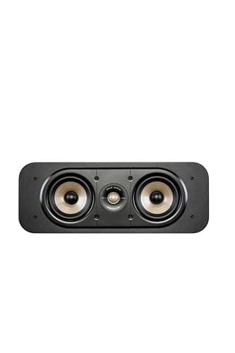 Polk Signature Elite ES30 Center Channel Speaker - Hi-Res Audio Certified and Dolby Atmos & DTS:X Compatible, 1" Tweeter & Two 5.25" Woofers, Dual Power Port for Effortless Bass, Stunning Black