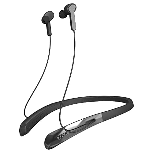 ZEBSTER Z -Style 600 Wireless BT Earphone with Neckband with bulit in Rechargeable Comes with Call Function its an Splash Proof and with The Magnetic earpiece 24hr Playback time(Black)