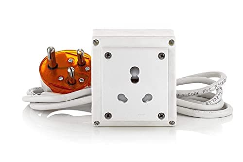 Hi-Plasst Extension Board Single Outlet Socket 2500W 16A / 20A with Heavy Duty 1.5Sq.mm Long Wire Cord 2 Meter Cable for Small and Heavy appliances (16A-SOC-1.5MM-2METER-LOAD-2500W)
