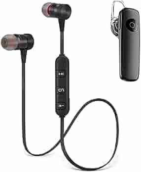 ALM ireless Bluetooth Headset Headphone for Calling & Music with Magnetic Wireless Bluetooth Earphone Sports Stereo Jogger, Running, Gyming for All Android/iOS Devices (Multicolor)
