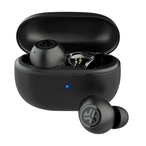 JLab Go Pop ANC Active Noise Cancelling Earbuds, Bluetooth Earphones, 24+ Hr Playtime Wireless Headphones, IP55 Sweat-Resistant in Ear Buds with Micro...