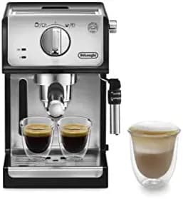 De'Longhi Traditional Espresso Machine with Steamer for Milk based beverages, 220V, Medium, Black (ECP35.31)