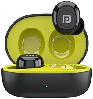 Portronics Harmonics Twins S3 Smart TWS Bluetooth 5.2 Earbuds with 20 Hrs Playtime, 8 MM Drivers, Lightweight Earbuds(Yellow)