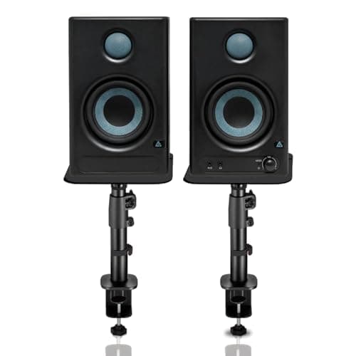 Audio Array Studio Monitor Bundle with 60W Powered Speakers & Adjustable Metal Stands | Bluetooth, HDMI ARC, USB-C, RCA Inputs | Professional Studio M...