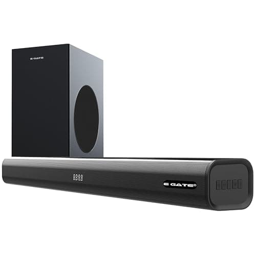 E GATE Octopus 330 Sound bar with 300W Sourround Sound, 8 Driver Home Theatre Soundbar + External 6.5" Subwoofer | 5.3 Bluetooth Speaker with USB, HDM...