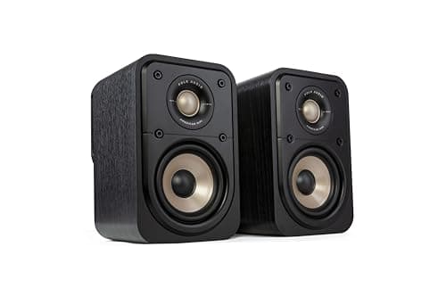 Polk Signature Elite ES10 Surround Loudspeaker - Hi-Res Audio Certified and Dolby Atmos & DTS:X Compatible, 1" Tweeter & 4" Woofer, Power Port Technology for Effortless Bass, Stunning Black