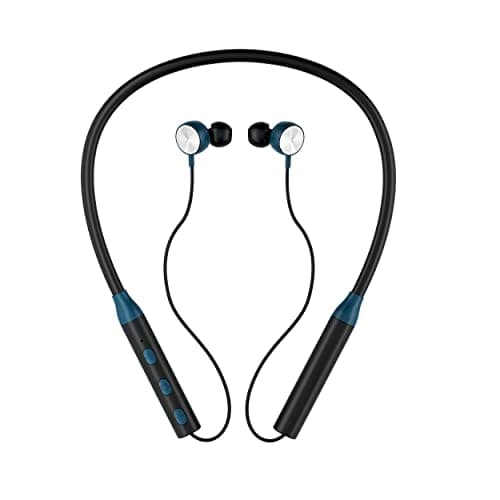 NOYMI Bluetooth Wireless in Ear Neckband with Mic,Bluetooth Earphones with 10mm Driver,IPX5 Rating, Low Latency Headphones (Black&Blue)