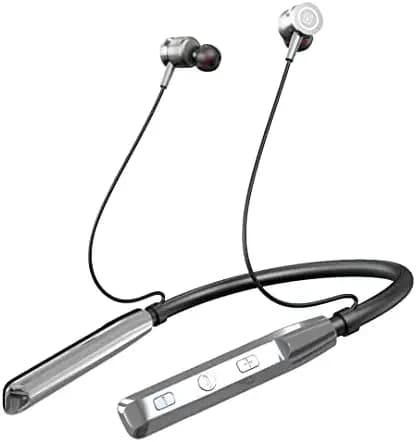 Varni B520 Bluetooth 5.0 Wireless Headphones with Power Bass,Sweat/Waterproof Neckband, Magnetic Earbuds, Voice Assistant, Passive Noise Cancelation & Mic