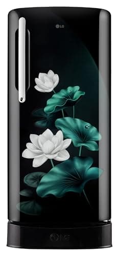 LG 201 L, 5 Star, Smart Inverter, Direct Cool Single Door Refrigerator (GLD2156ZHEL, Emerald Lotus, Runs on a Home Inverter, Solar Smart, Base stand w...