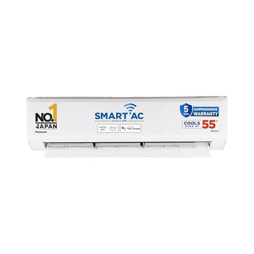 Panasonic 1.5 Ton 4 Star Premium Wi-Fi Inverter Smart Split AC (Matter Enabled, Higher Airflow, Copper Condenser, 7in1 Convertible, True AI, 4-Way, PM...