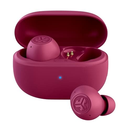 JLab Go Pop ANC Active Noise Cancelling Earbuds, Bluetooth Earphones, 24+ Hr Playtime Wireless Headphones, IP55 Sweat-Resistant in Ear Buds with Micro...