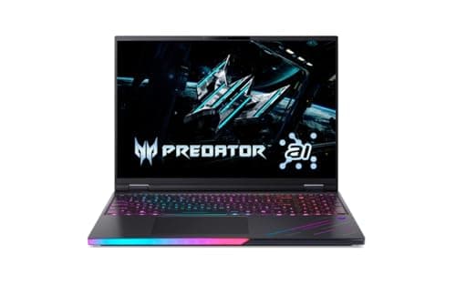 acer Predator Helios 16 AI, Intel Core Ultra 9 Processor,RTX 5090-24 GB GDDR7,32 GB/1 TB, WQXGA OLED, 16.0"/40.64 cm, 240Hz, Win 11 Home, Abyssal Blac...