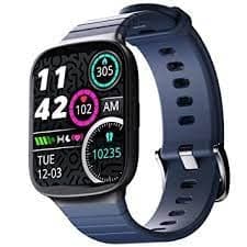 (Renewed) Ambrane Edge Smartwatch with 500 Nits Brightness 1.6"(4.2cm)Full-Touch LucidDisplay™ Real-Time Health Monitoring, SpO2, Heart Rate, Multiple Sports Modes & 7-Day Battery (Steel Blue)