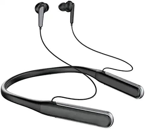 Bluetooth Earphones for OnePlus 9R / OnePlus 9 R Original Sports Bluetooth Wireless Earphone with Deep Bass and Neckband Hands-Free Calling inbuilt With Mic, Extra Deep Bass Hands-Free Call/Music, Sports Earbuds, Sweatproof Mic Headphones with Long Battery Life and Flexible Headset ( TM1,RKZ-335,BLACK)