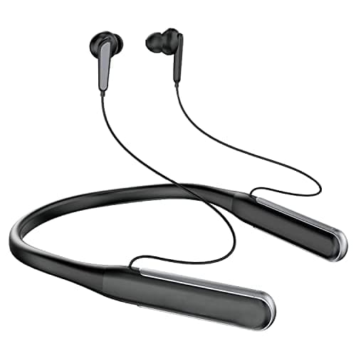 Wireless Bluetooth Headphones Earphones for Intex Aqua Secure Original Sports Bluetooth Wireless Earphone with Deep Bass and Neckband Hands-Free Calling inbuilt With Mic, Extra Deep Bass Hands-Free Call/Music, Sports Earbuds, Sweatproof Mic Headphones with Long Battery Life and Flexible Headset ( MP1,RKZ-335,BLACK)