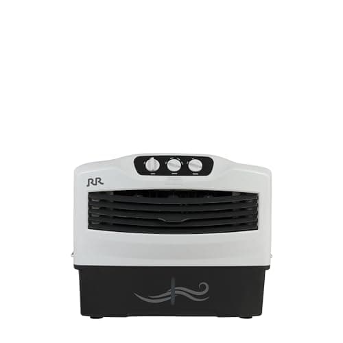 RR Zello Plus 50 Window Air Cooler | Cooler with High Air Delivery, Wood Wool Pads | Room Cooler with Inverter Compatibility| 1 year Warranty | 50L