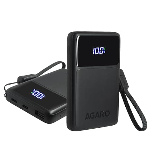 AGARO Ignite Power Bank 10000 mAh Compact Power Bank, 45W PD & 22.5W QC Output for Smartphones, Portable, Superfast Charge Technology for Android, iPh...