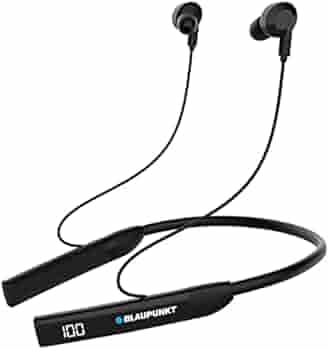 Blaupunkt BE100 Wireless Bluetooth Neckband with Ultra-Long 100 Hrs Playtime I 600mAh Battery I Vibration Call Alert I Real Time Monitoring I Turbo Volt Charging with Magnetic Eartips
