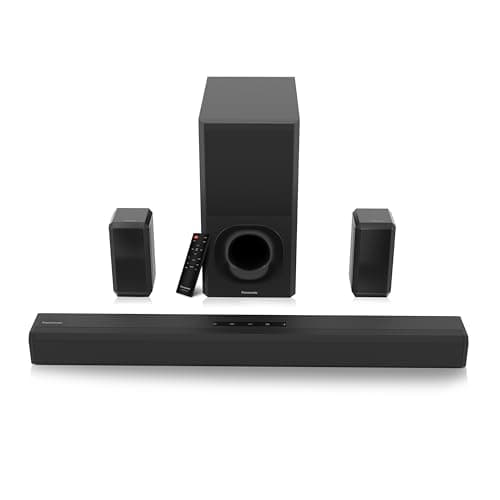 Panasonic 600W 5.1 Ch Sound Bar with 3D Surround Sound Speaker System, Dolby Digital Plus Touch Control,BT 5.3, USB,HDMI ARC,Optical,Aux with Remote C...